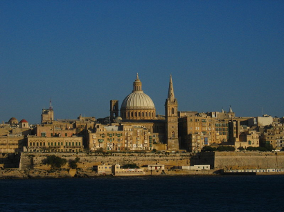 A máltai főváros, Valletta látképe