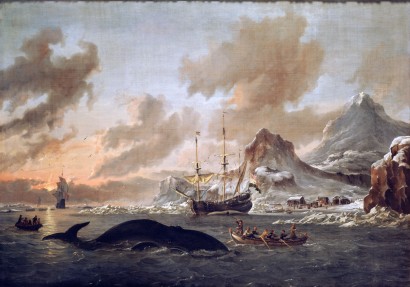 Abraham Storck: Holland bálnavadászok a Spitzbergákon – 1690