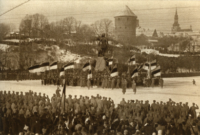 Azb első függetlenségnapi ünnepség Tallinnban (1918. február 24.)