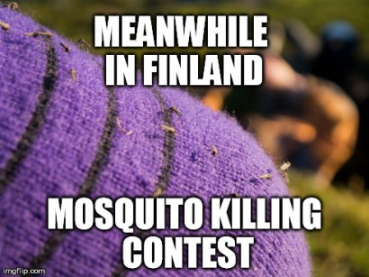 Eközben Finnországban: szúnyogcsapkodó verseny