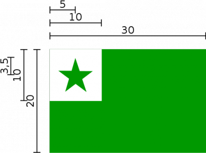 Hogyan épül fel az eszperantó zászló?