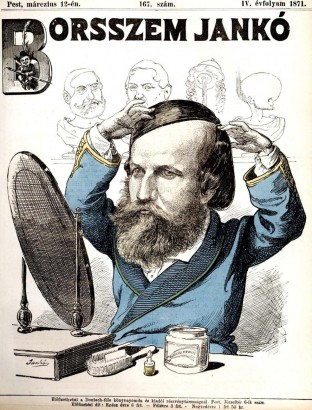 Jókai Mór a Borsszem Jankó 1871. évi 167. számának címlapján