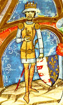 Károly Róbert ábrázolása a fia uralkodása idején született Képes Krónikában