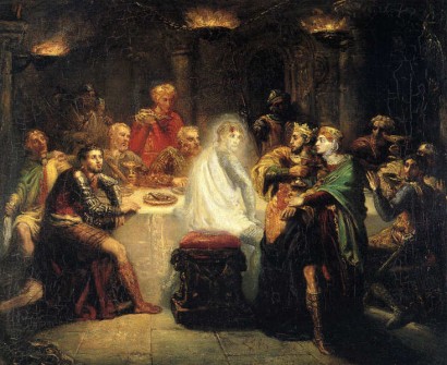 Macbeth látja Banquo szellemét