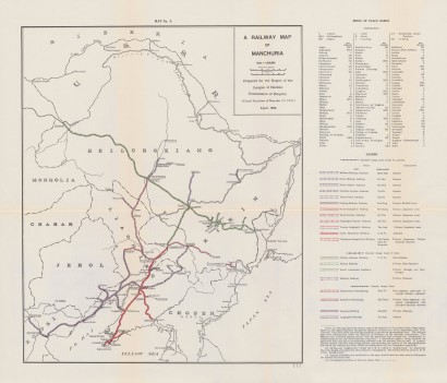 Mandzsúrai vasútvonalai – 1932, a Népszövetség jelentése alapján
