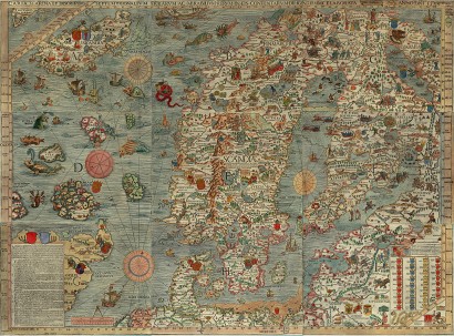 Olaus Magnus térképe Skandináviáról