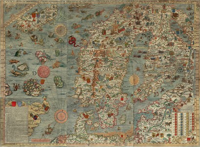 Olaus Magnus térképe Skandináviáról