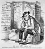 1882-es karikatúra az Államokból: A kép egyik feliratában a felvilágosult amerikai politikus azt mondja: „Tudják, valahol meg kell húzni a határt”, az amerikai „Szabadság Kapuja” előtt szomorúan ücsörgő kínai kuli előtt a falon a felirat: „Isten hozott, kommunista, nihilista, szocialista, ír és lumpen, de kínaiaknak tilos a bemenet”. A kép aláírása: „Az egyetlen, akit kizártak”