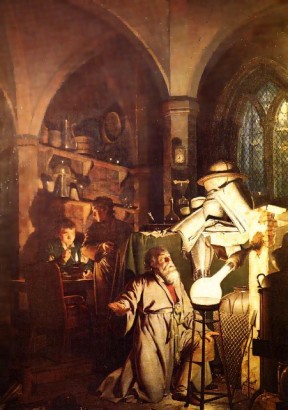 A bölcsek kövét kereső alkimista Joseph Wright 1771-es festményén