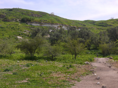A filiszteus Gát – a képen nem látszik, de gazdag régészeti lelőhely.