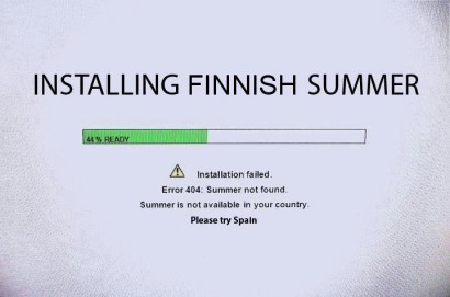 A finn nyár telepítése. A telepítés megszakadt. 404-es hiba: a nyár nem található. A nyár nem érhető el az Ön országában. Próbálkozzon Spanyolországgal!