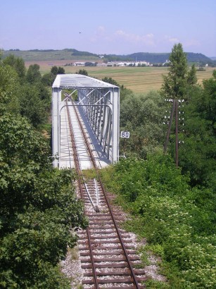 A határon és az Ipolyon átvelő vasúti híd Ipolyságnál