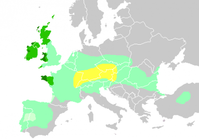 A kelta nyelvterület az ie. 3-4. században