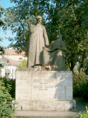 A két Bolyai szobra Marosvásárhelyen