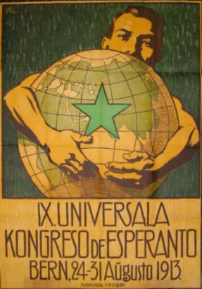 A kilencedik eszperantó világkongresszus (Bern, 1913) plakátja