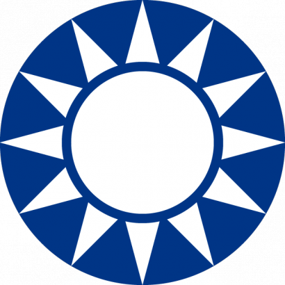 A Kuomintang emblémája, a tizenkét sugarú napkorong