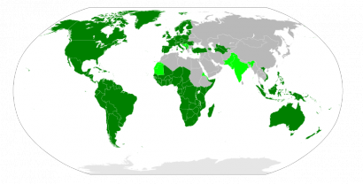 A latin írás elterjedése. Hol mond ellent az előző térképnek?