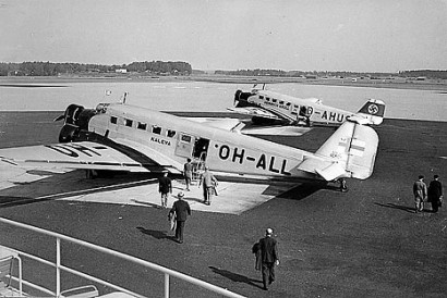 A lelőtt repülőgép néhány évvel korábban Helsinki repülőterén