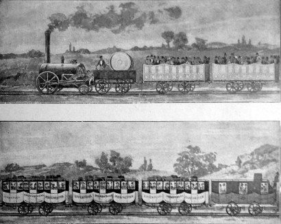 A  Liverpool–Manchester közti vasútról készült kép