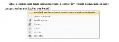 A magyar emberevés közben nem beszél