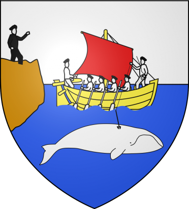 A mai Franciaország területén található Guéthary (Getari) baszk település címerében is kitüntetett szerepet kap a bálnavadászat ábrázolása