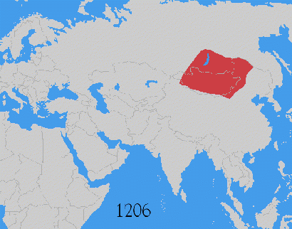 A nagy mongol birodalom kiterjedése