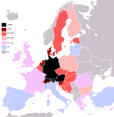 A német nyelv ismerete az EU-ban (és Törökországban)