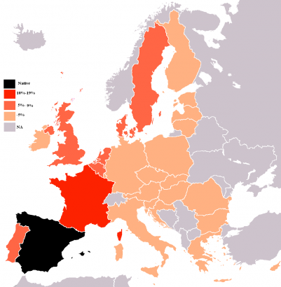 A népesség hány százaléka tud spanyolul az EU-ban?