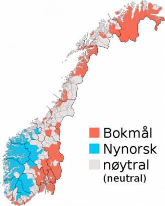 A norvég önkormányzatok megválaszthatják, melyik változatot használják hivatalos nyelvként