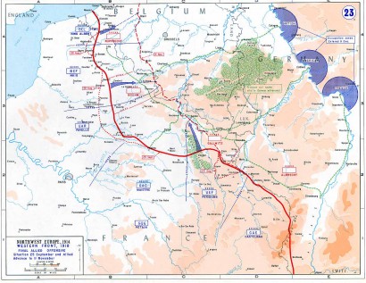 A nyugati front 1918 végén – Johnny valahol itt sérül meg