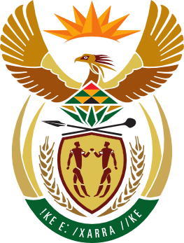 A posztapartheid Dél-Afrika címere a jelmondattal: ǃke e: ǀxarra ǁke