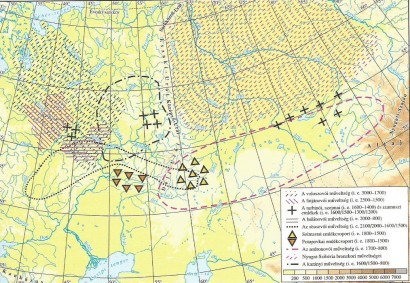 Az Andronovói kultúra területe Fodor István szerint
