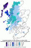 A skót gael beszélőinek megoszlása Skóciában