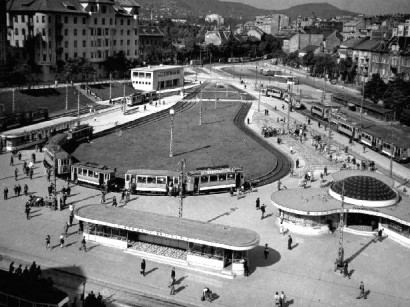 A Széll Kálmán (1951-től Moszkva) tér 1940 körül, még jóval a metróépítés előtt