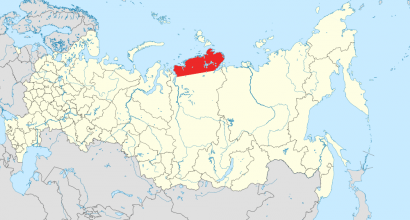 A Tajmir-félsziget Oroszországon belül