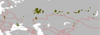 A tatárok mai élőhelyei.