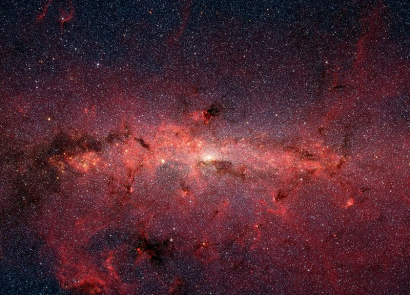 A Tejútrendszer középpontja, a NASA Spitzer űrteleszkópjának felvétele