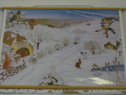 A tél ilyen. Szemléltető ábra egy budapesti általános iskola termében
