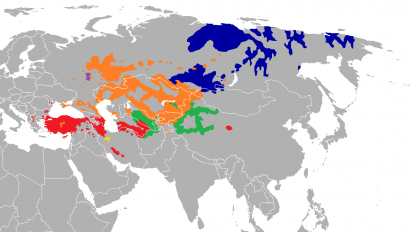 A török nyelvek elterjedése