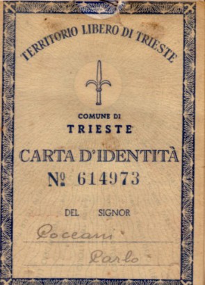 A Trieszti Szabad Területen használatos személyi igazolvány 1947 és 1954 között
