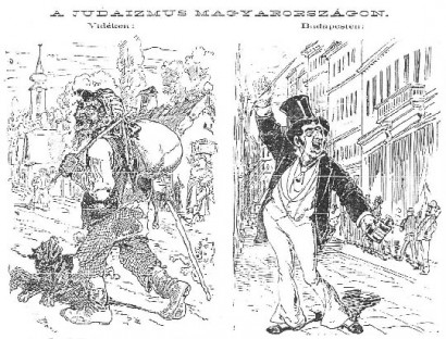 A vidéki és budapesti zsidó ábrázolása: Üstökös, 1876. augusztus 12.