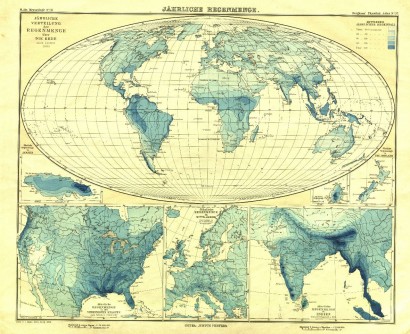 A világ csapadéktérképe (19. század)