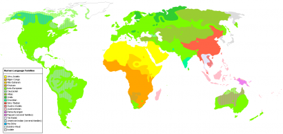 A világ legjelentősebb nyelvcsaládjai és földrajzi helyzetük