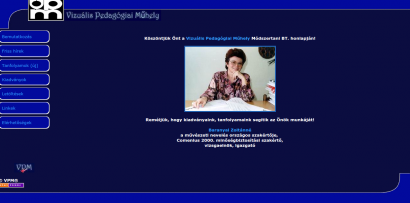 A Vizuális Pedagógiai Műhely honlapja egy vizuális tragédia