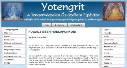 A Yotengrit egyház honlapja