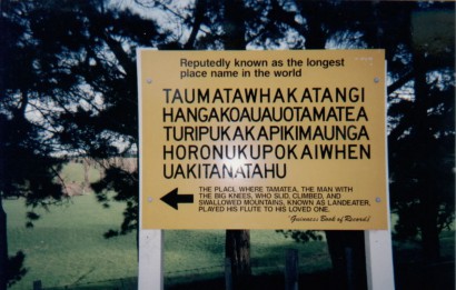 Állítólag a világ leghosszabb helyneve... (Új-Zélandon)