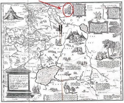 Az Arany Asszony Anthony Jenkinson 1562-es térképén
