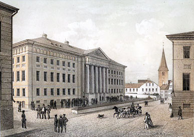 Az egyetem főépülete 1860 körül, ekkor még a német az oktatás nyelve