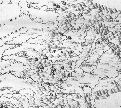 Az erdélyi bányák térképe Marsigli egyik munkájában