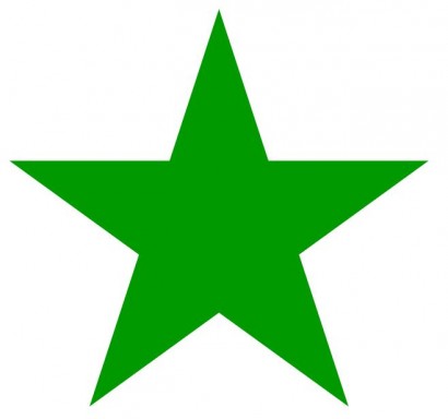 Az eszperantó ötágú zöld  csillaga